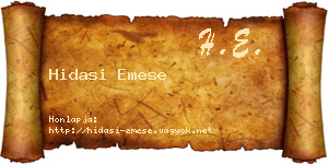 Hidasi Emese névjegykártya